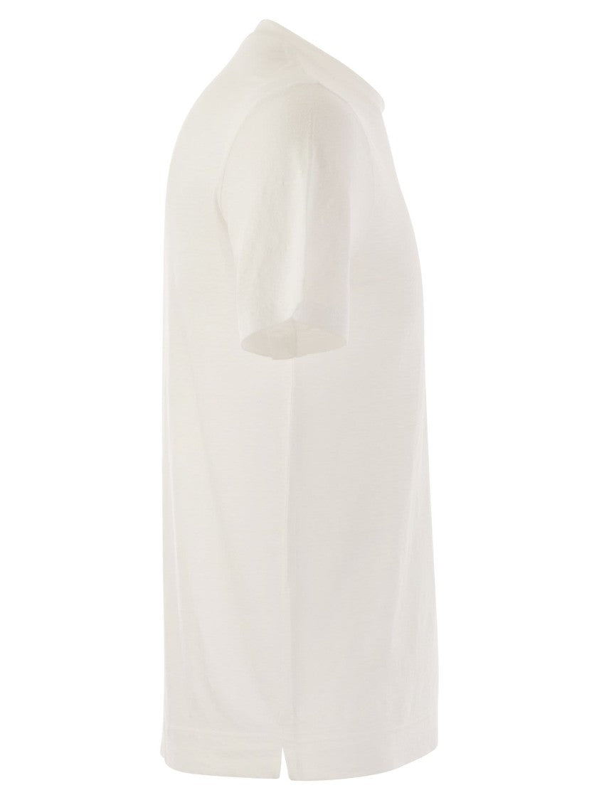 Fedeli Garment-Dyed Linen And Elastane T-Shirt