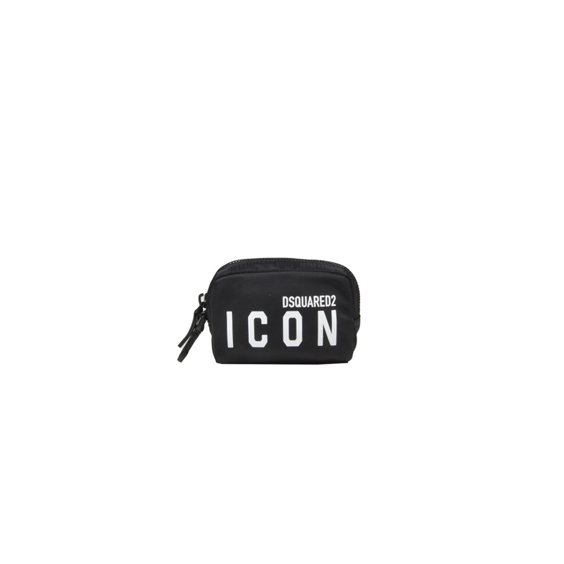 Dsquared2 Black Nylon Icon Mini Clutch With Logo Print