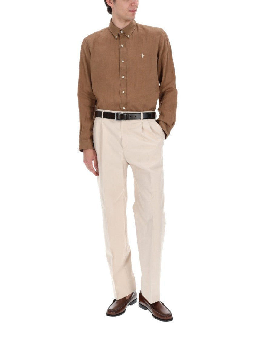 Polo Ralph Lauren Long-Sleeve Button-Down Collar Linen Shirt