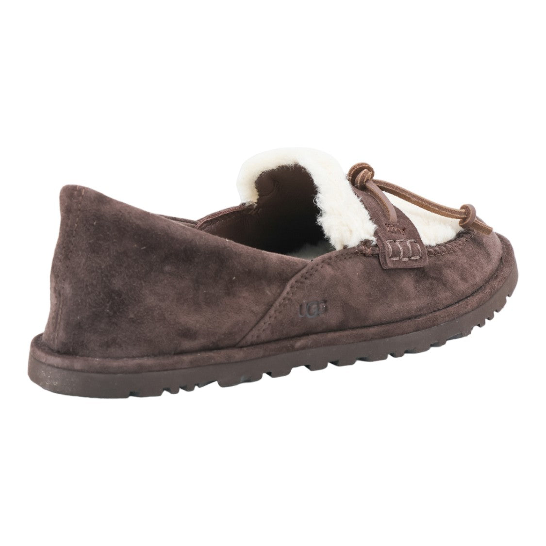 Ugg Suede Shearling Lace-Detail Flats