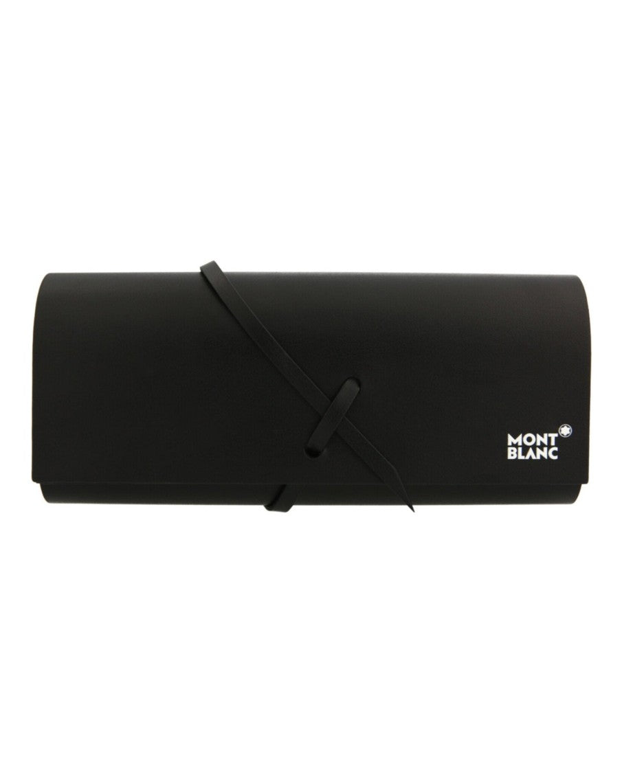 Montblanc Round-Frame Injection Sunglasses With Tortoiseshell Pattern And Signature Emblem