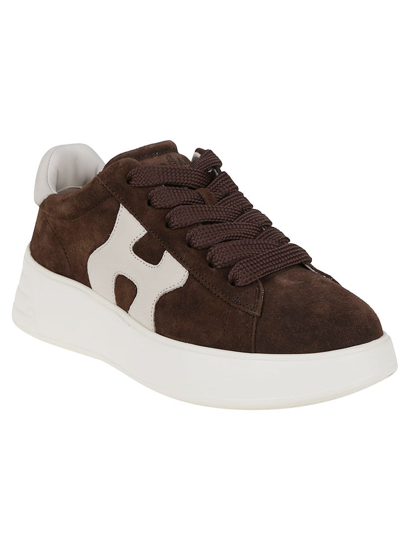 Hogan Suede Upper Sneakers With Rubber Sole