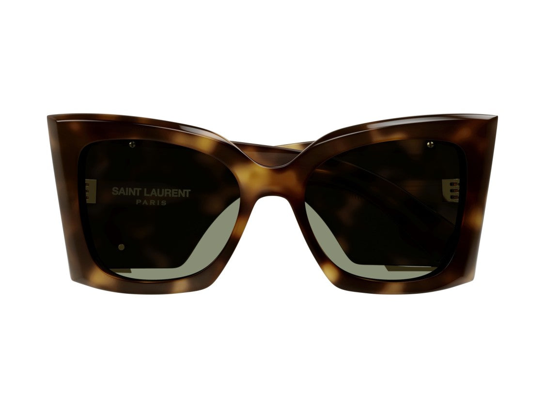 Saint Laurent Gold Sl M119 Blaze Tortoiseshell Acetate Oversized Square Sunglasses