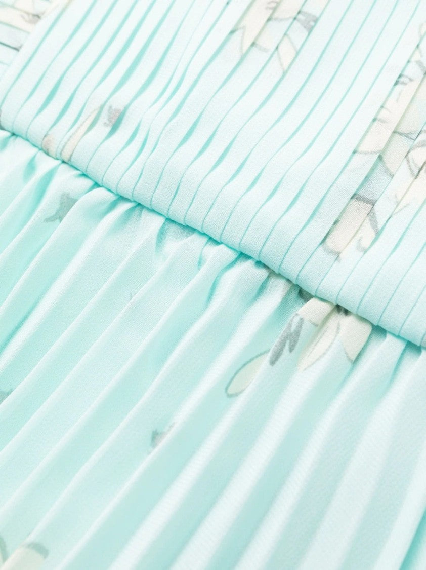 Self-Portrait Blue Floral Tiered Midi Dress