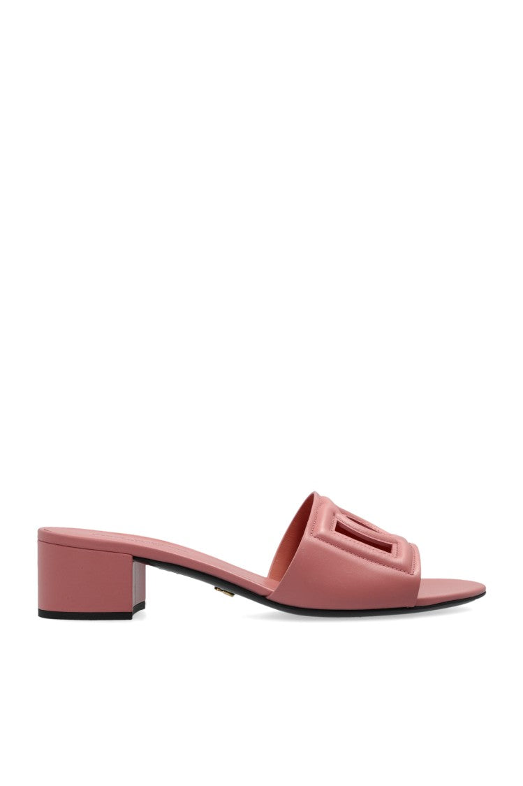 Dolce & Gabbana Powder Pink Heeled Mules