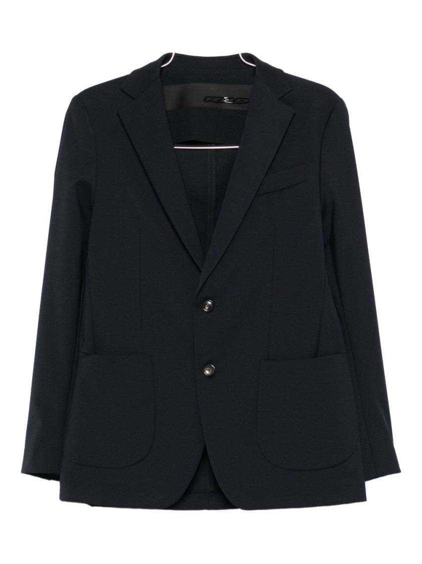 Rrd Fitted Black Jacket With Classic Lapel