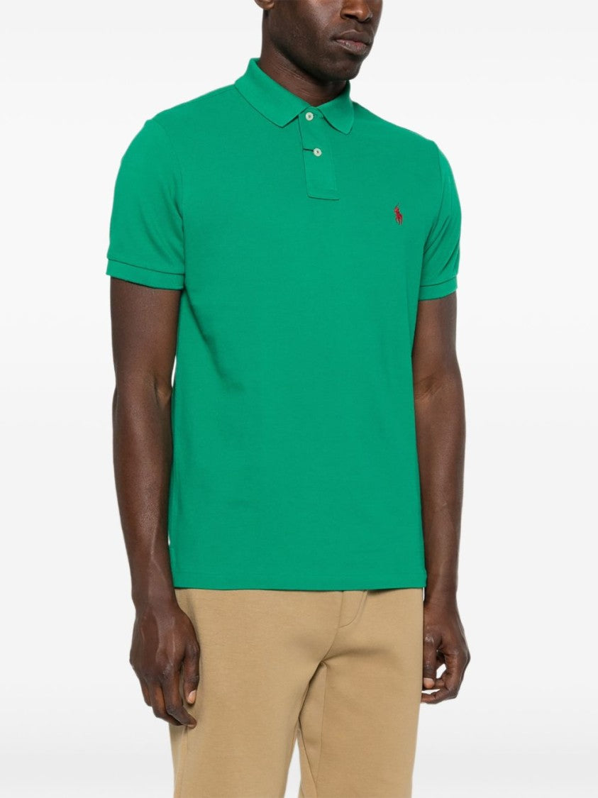 Polo Ralph Lauren Green Solid Embroidered Polo Shirt