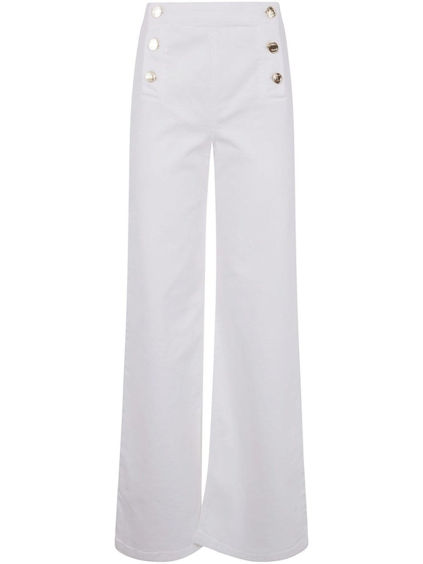 Twin-Set High-Waisted Wide Leg Jeans