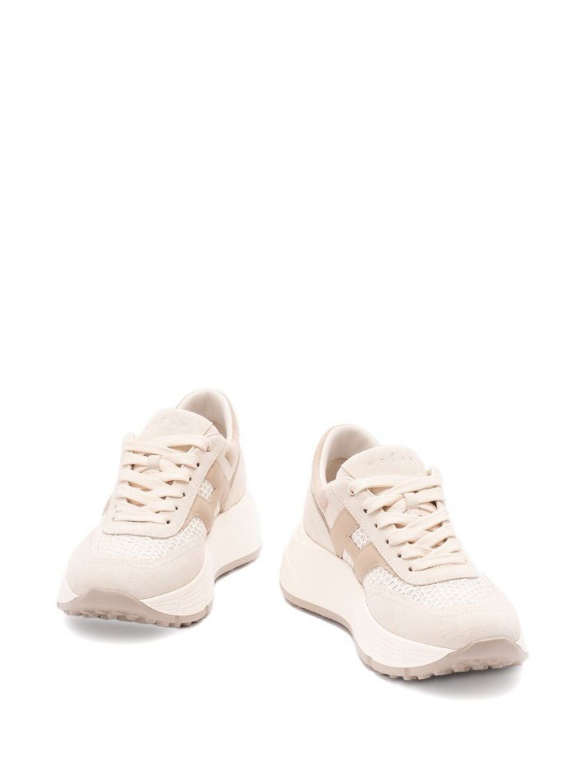 Hogan Contemporary Beige And Pink Sneakers
