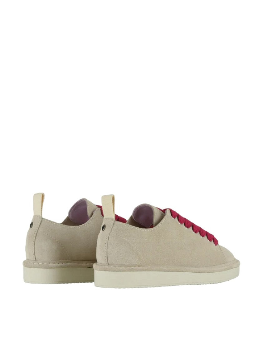 Panchic Fog Suede Low-Top Sneakers Fuchsia Laces