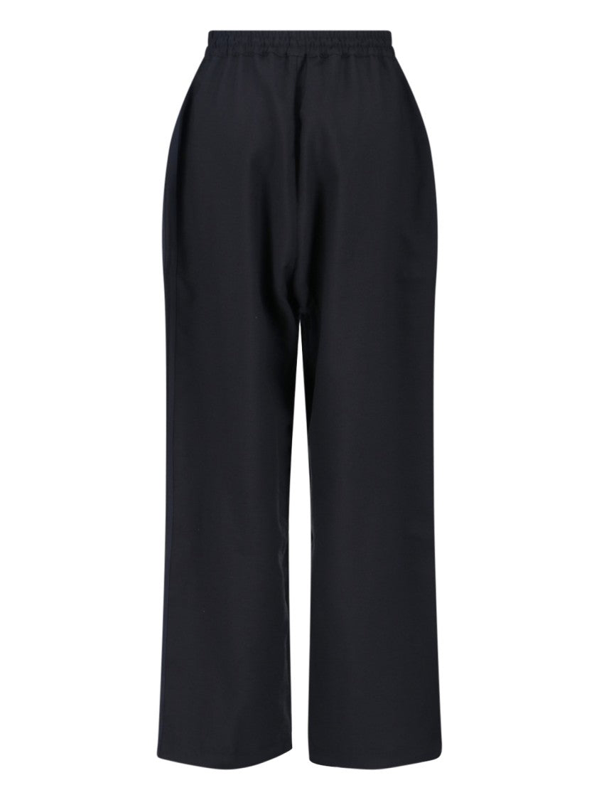 Y-3 Straight Leg Pants With Elastic Waist And Drawstring Closure