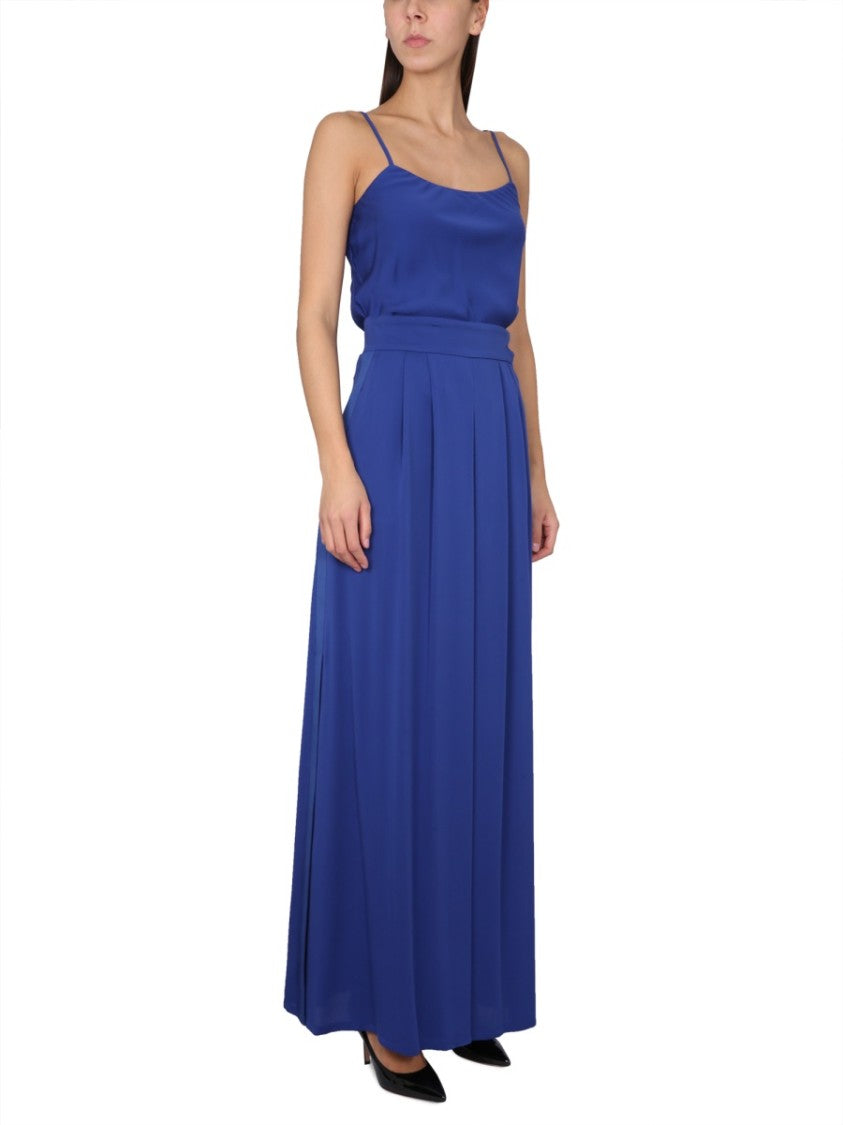 Max Mara Silk Charmeuse Tuxedo Top With Epaulettes