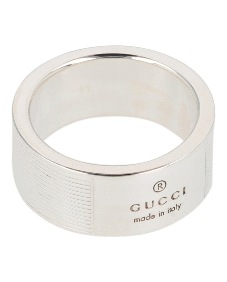 Gucci Ridged Sterling Silver Ring