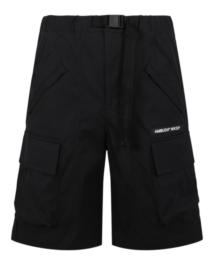 Ambush Loose-Fit Cargo Shorts With Multiple Pockets And Rubberized Logo