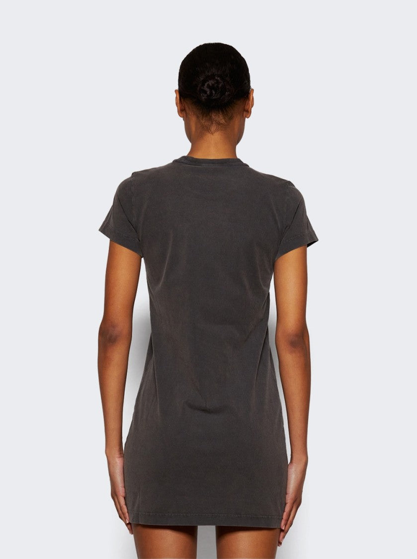 T By Alexander Wang Blade Logo Shrunken Tee Dress Washed Cedar