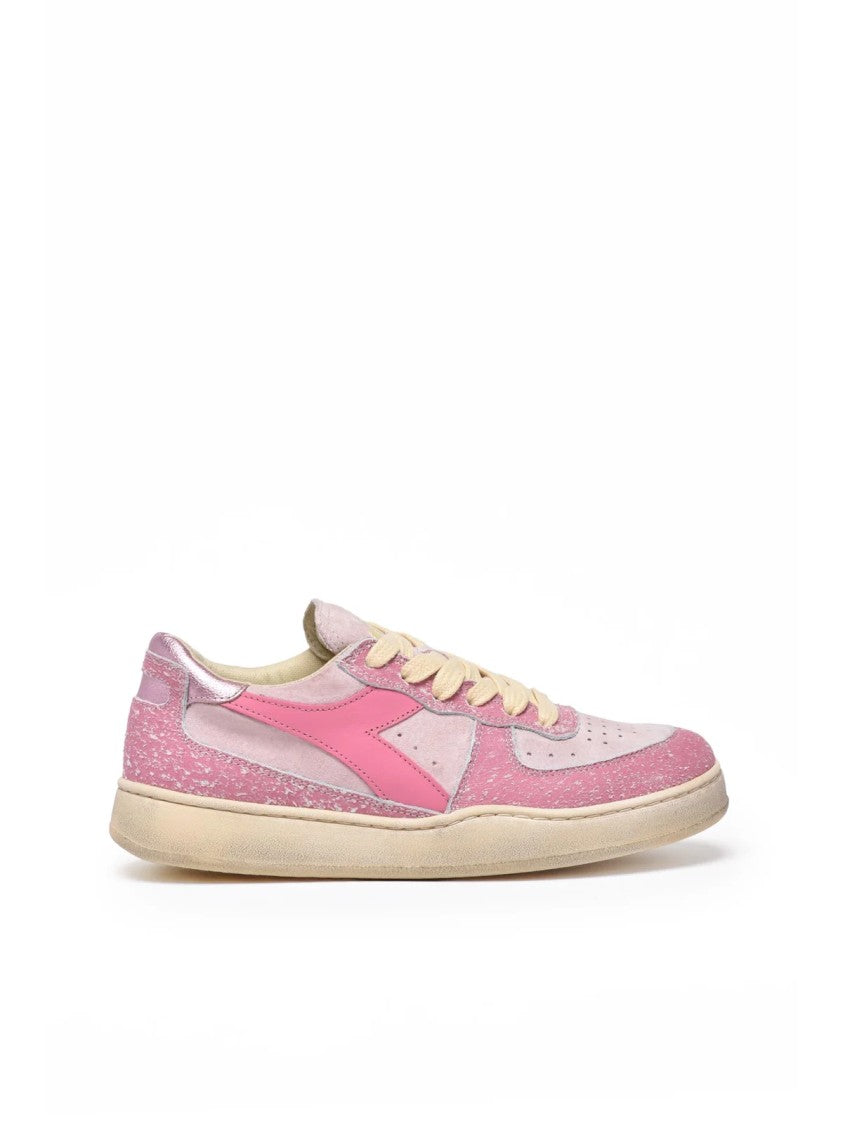 Diadora Heritage Pink Leather Basket Sneakers