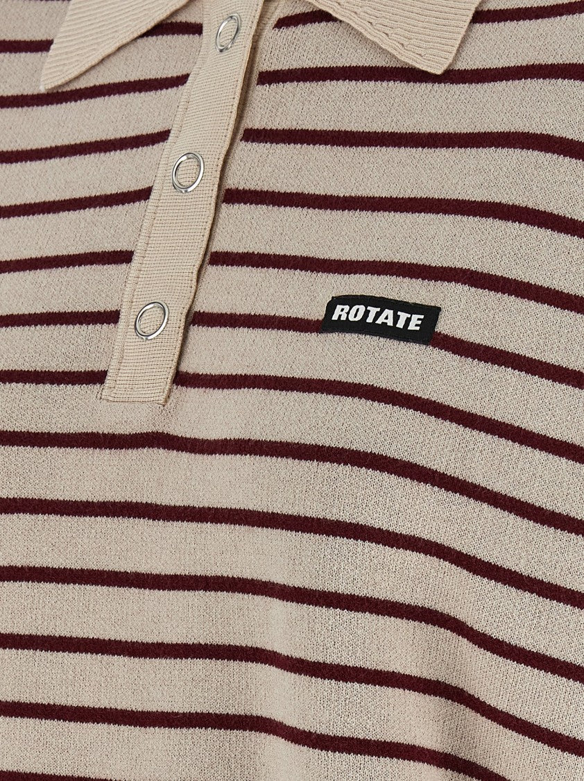 Rotate Birger Christensen 'Slinky Knit' Polo Shirt