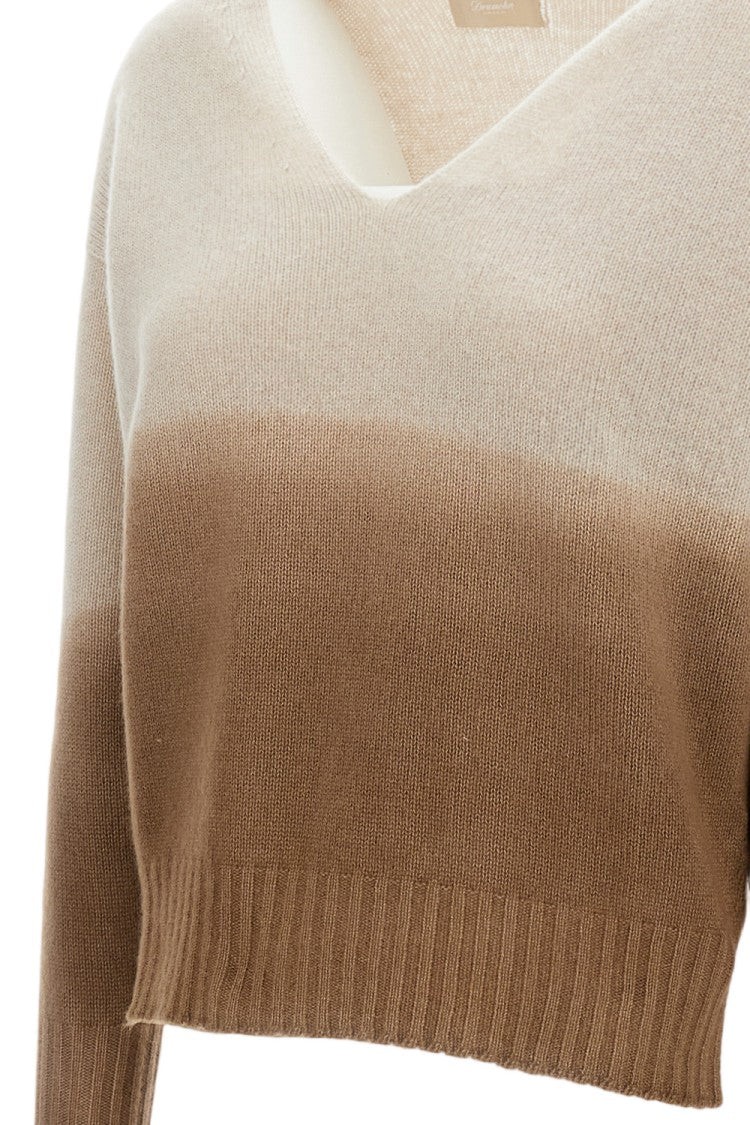 Drumohr Classic Knit Sweater In Warm Brown Tone