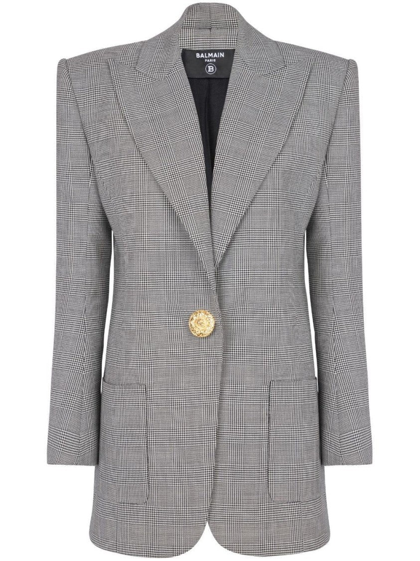 Balmain Prince Of Wales Check Blazer