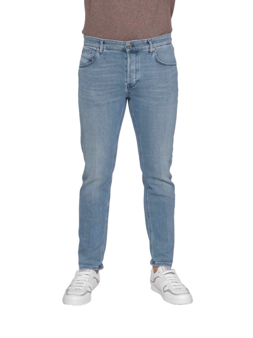 Pt Torino Slim-Fit Light Blue Denim Jeans With Classic Five-Pocket Design