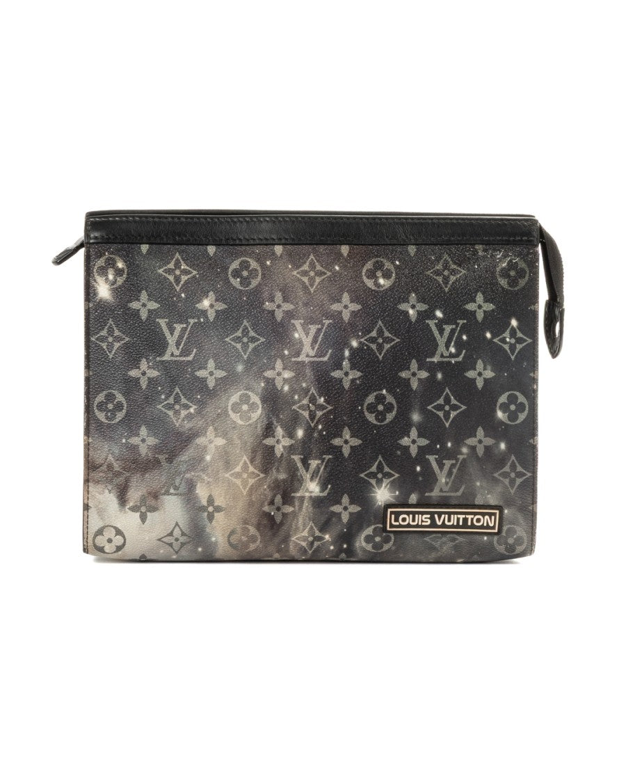 Louis Vuitton Black Voyage Mm Monogram Galaxy Canvas Clutch