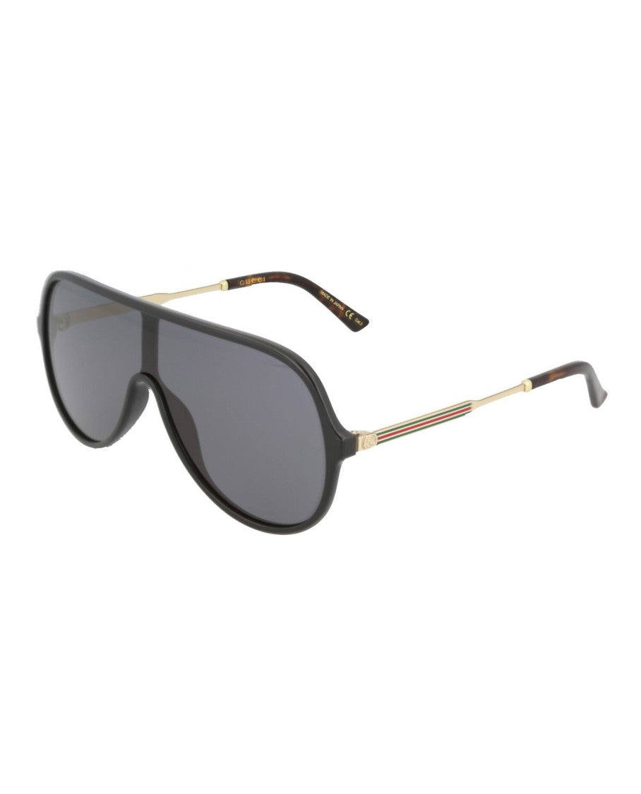Gucci Shield-Frame Injection Wrap Sunglasses