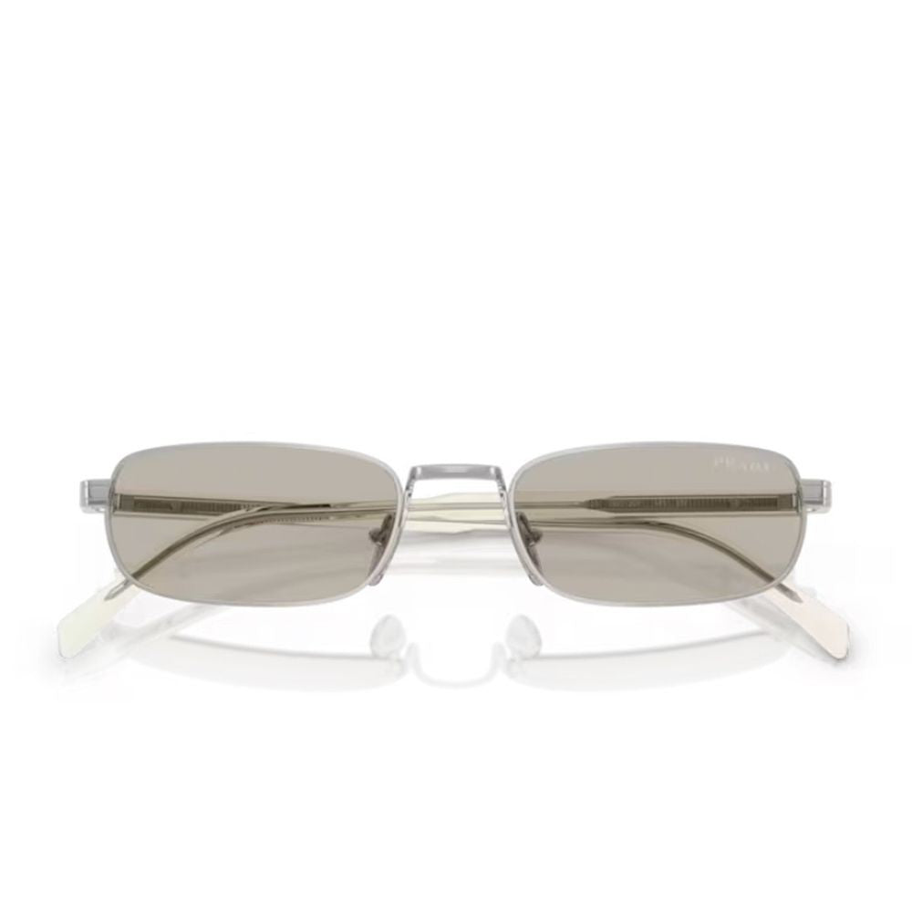 Prada Pr B54s Silver Metal Oval Sunglasses