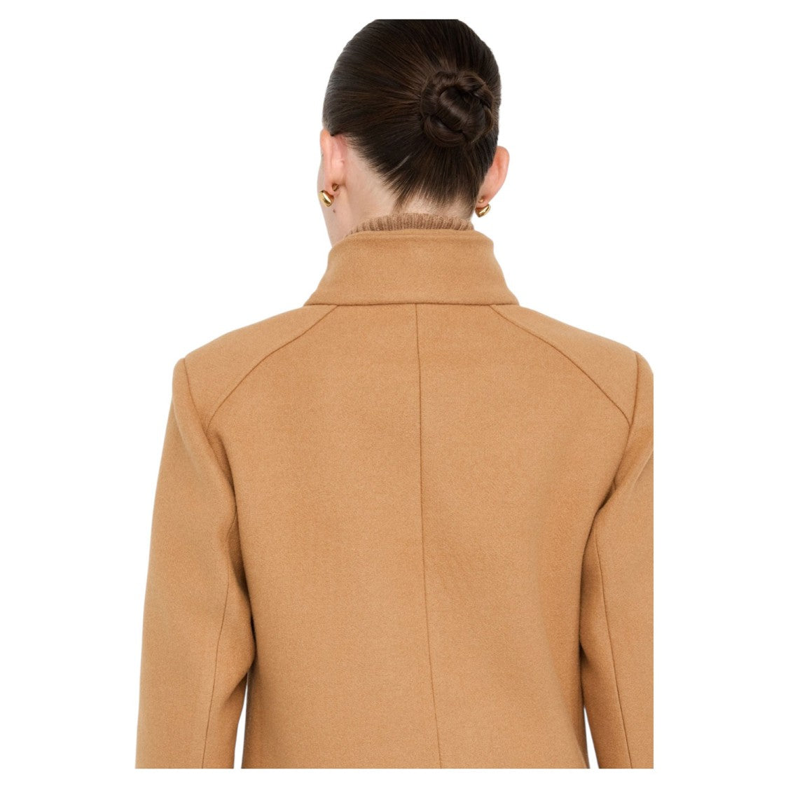 Liu Jo Brown Double-Faced Wool Blend Liu Jo Coat