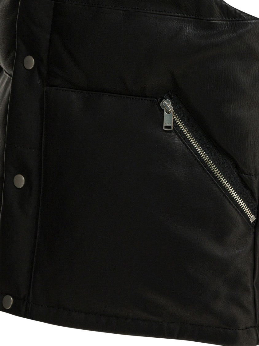 Nonnative Quilted Sleeveless Jacket With High Padded Collar And Zippered Pockets
