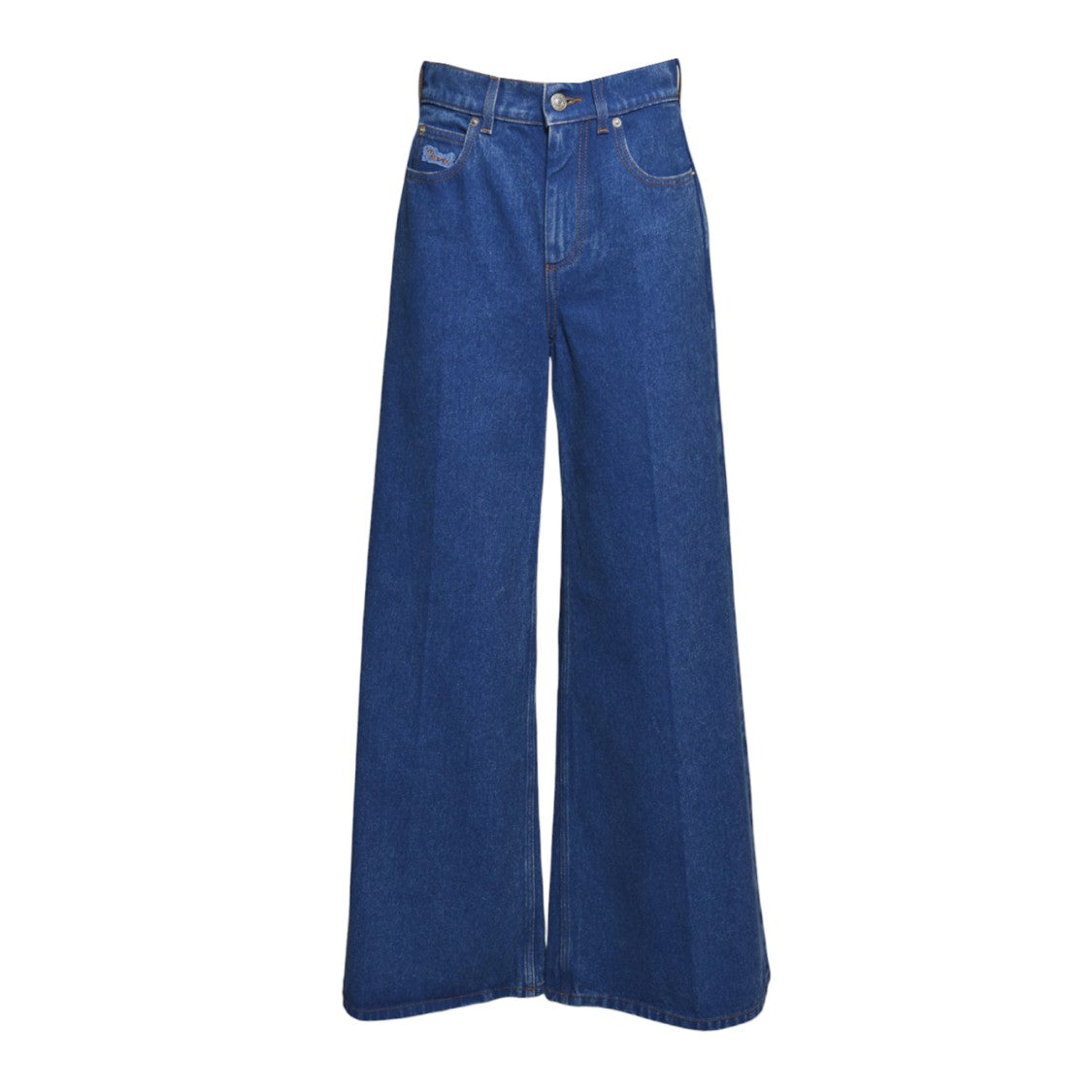 Marni Wide Leg Jeans In Blue Denim