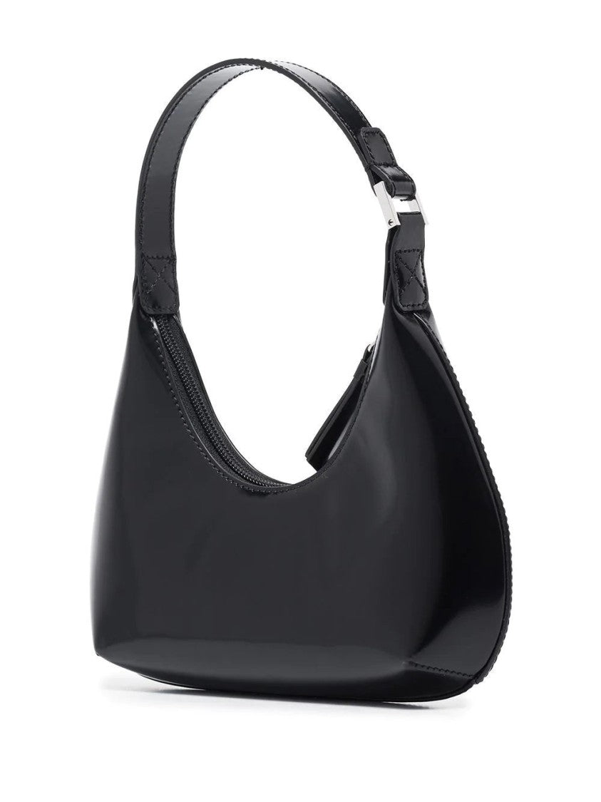By Far Baby Amber Black Leather Bag