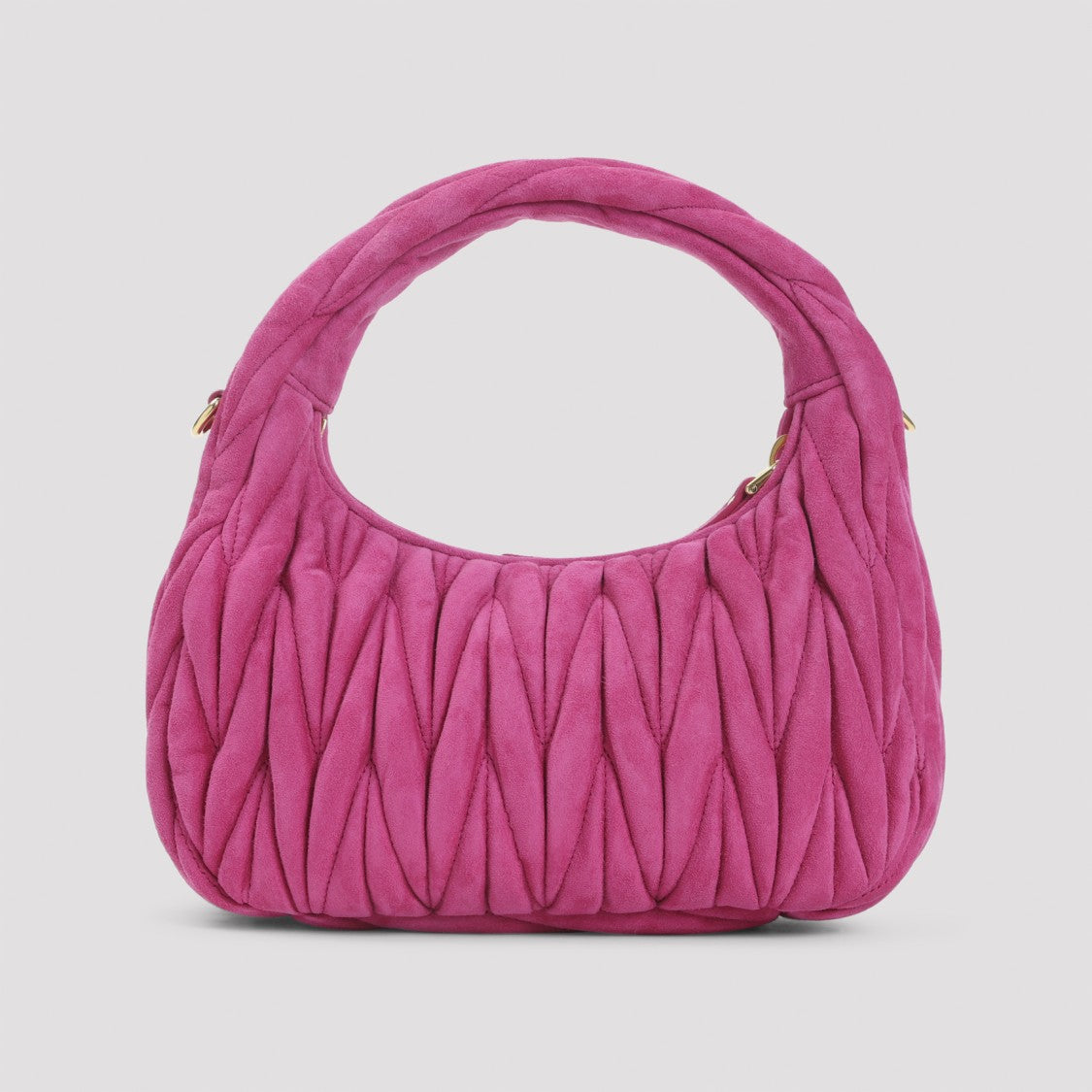 Miu Miu Matelassé Suede Leather Wander Shoulder Bag