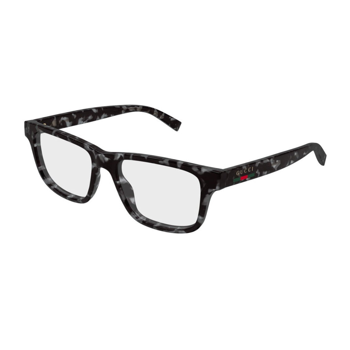 Gucci Havana Grey Gg1987o Sign Acetate Rectangular Sunglasses