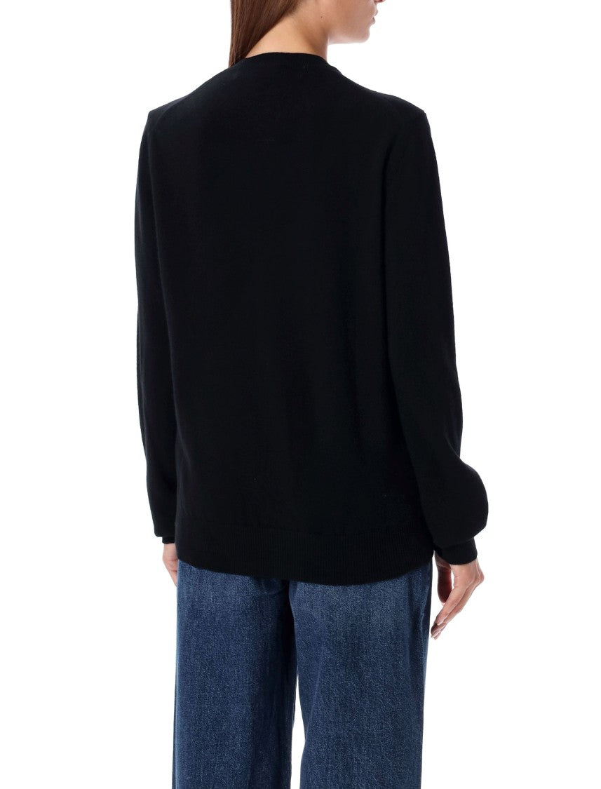 Comme Des Garçons Cardigan Black Heart Patch