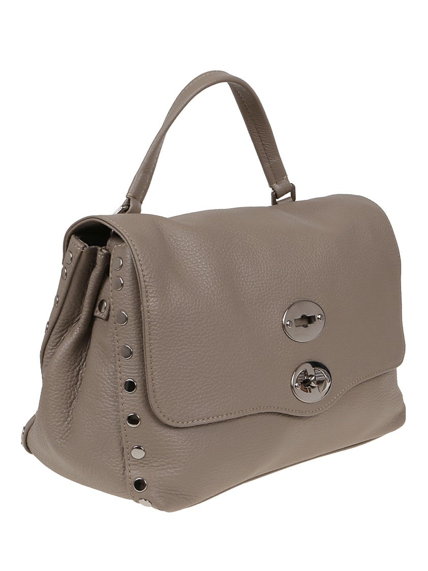 Zanellato Grey Calf Leather Shoulder Bag