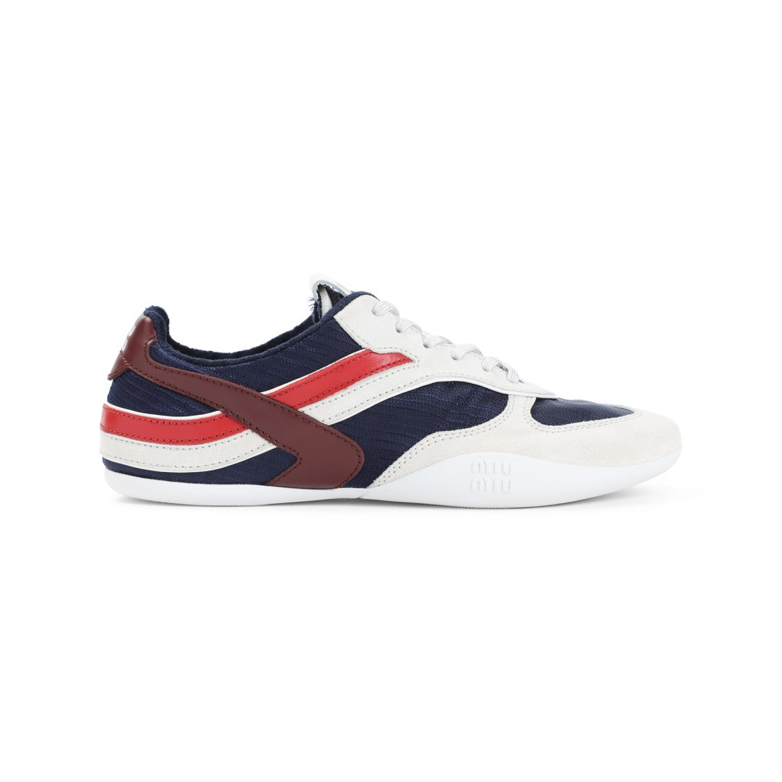 Miu Miu Navy And White Leather Sneakers