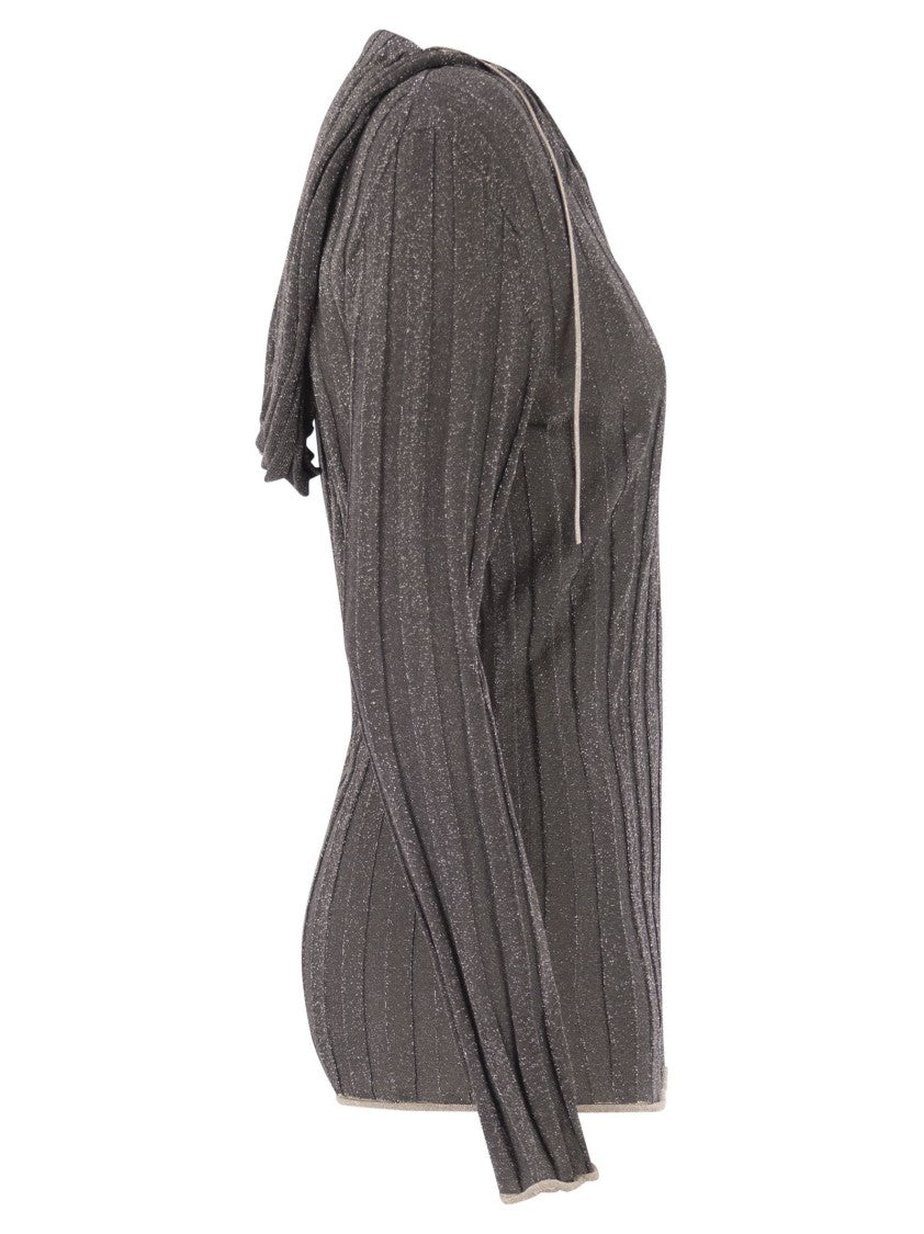 Fabiana Filippi Lurex Hooded Jumper