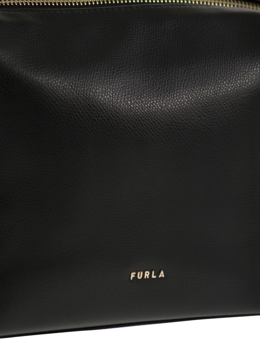 Furla Fine Embossed Leather Mini Hobo Bag