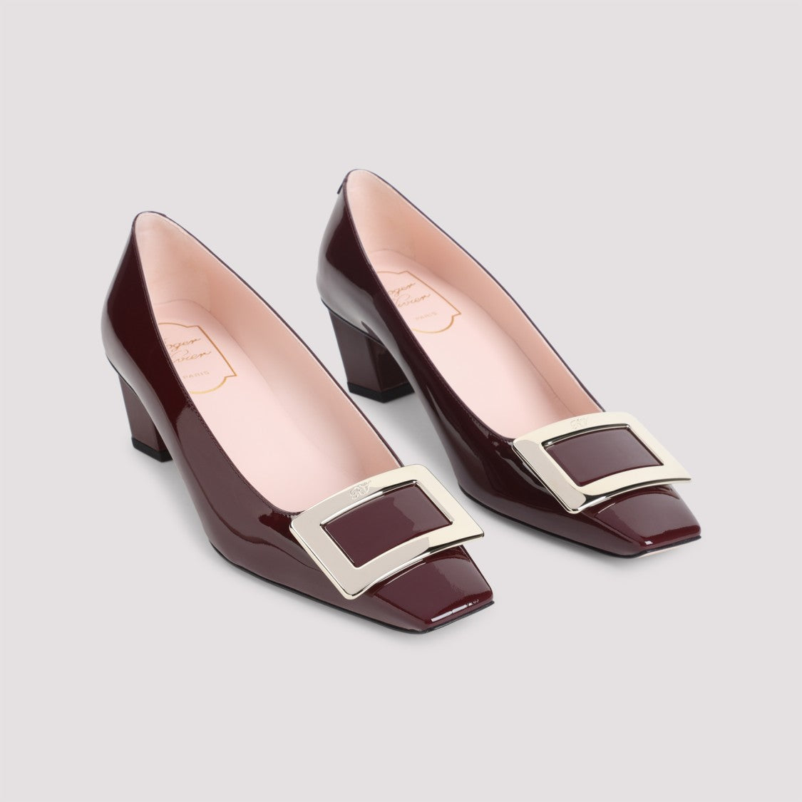 Roger Vivier Bordeaux Patent Calf Leather Pumps