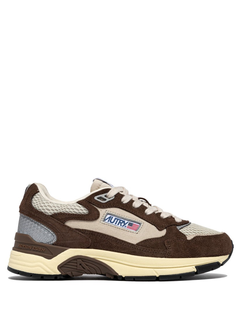 Autry Bicolor Suede And Mesh Low-Top Sneakers