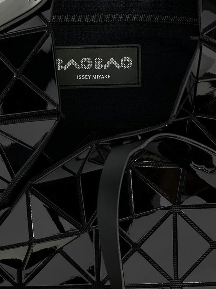 Baobao Geometric Black Tote Bag With Faceted Surface