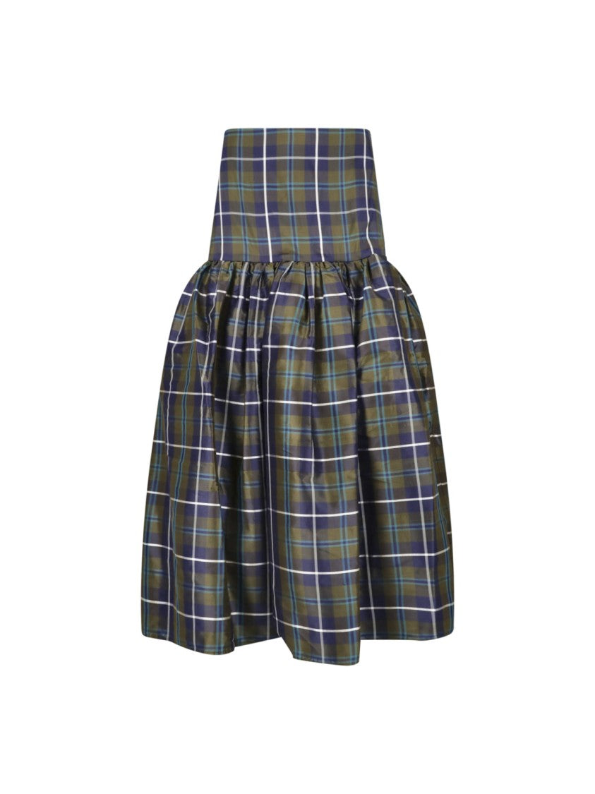 Paloma Wool High-Waisted Plaid Skirt With Voluminous Silhouette