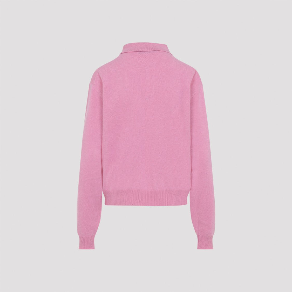 Miu Miu Argyle Cashmere Pullover Sweater With Zip Collar