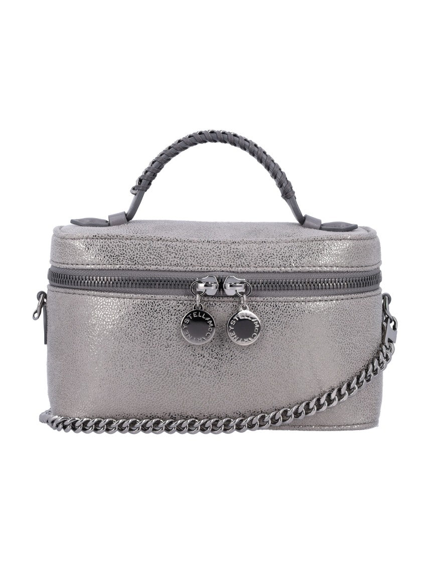 Stella Mccartney Steel Grey Cosmetic Case With Braided Handle