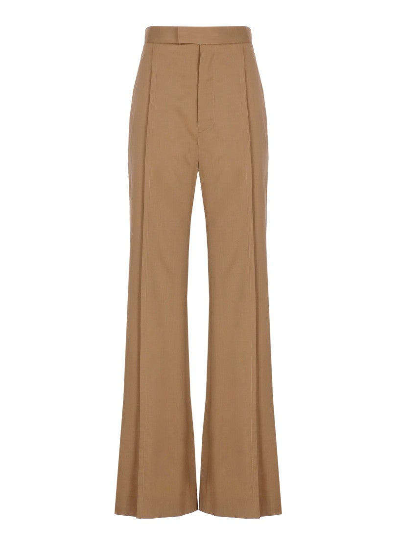 Vivienne Westwood Brown Tailored High Waist Wool Wide-Leg Pants