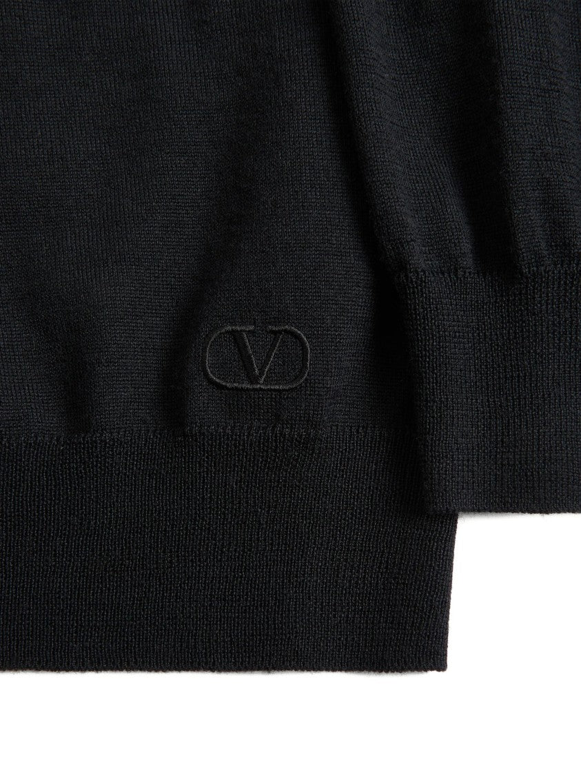 Valentino Black Vlogo Signature Wool Sweater