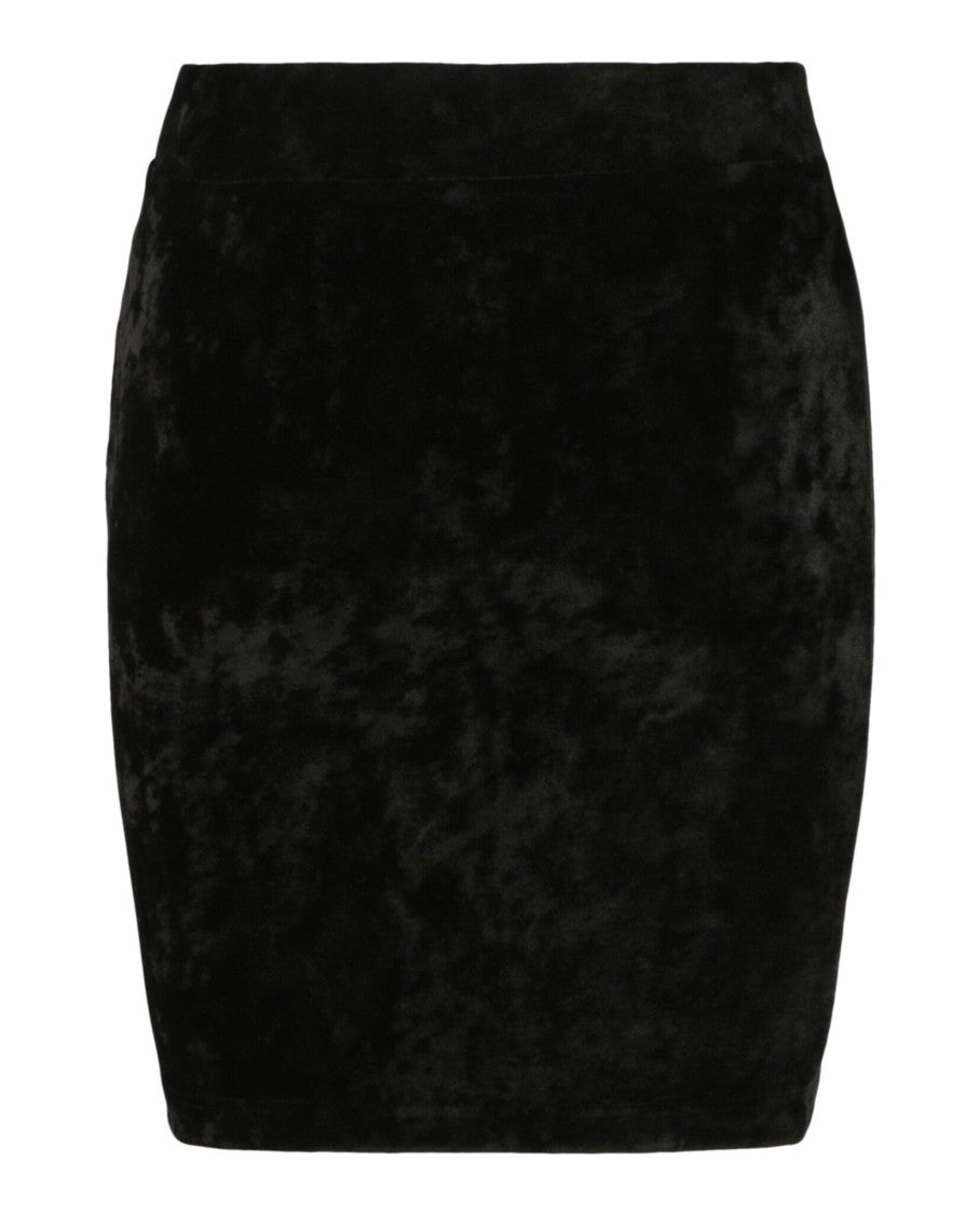 Balenciaga Plush Velvet Mini Skirt With Drawstring Feature