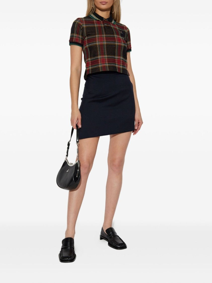 Vivienne Westwood Navy Blue Asymmetric Hem Skirt