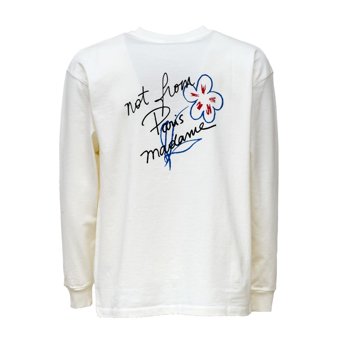 Drôle De Monsieur Esquisse Slogan Long Sleeve T-Shirt