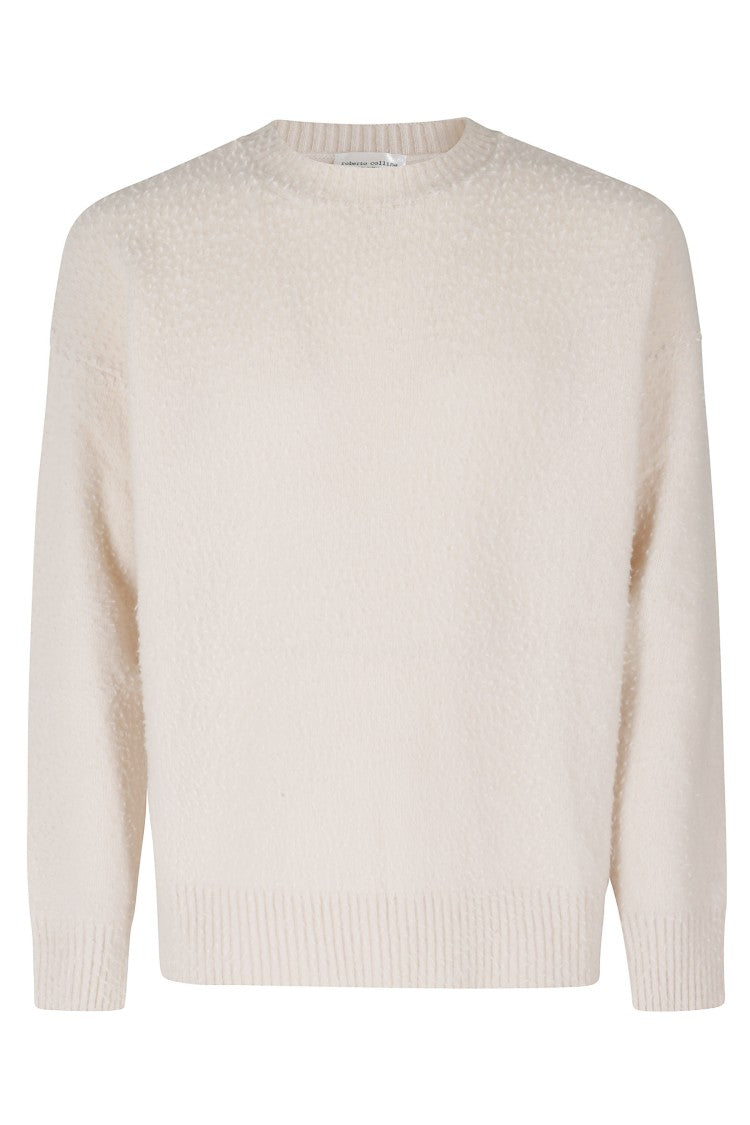Roberto Collina Crew Neck Knit Pullover In Casentino Fabric